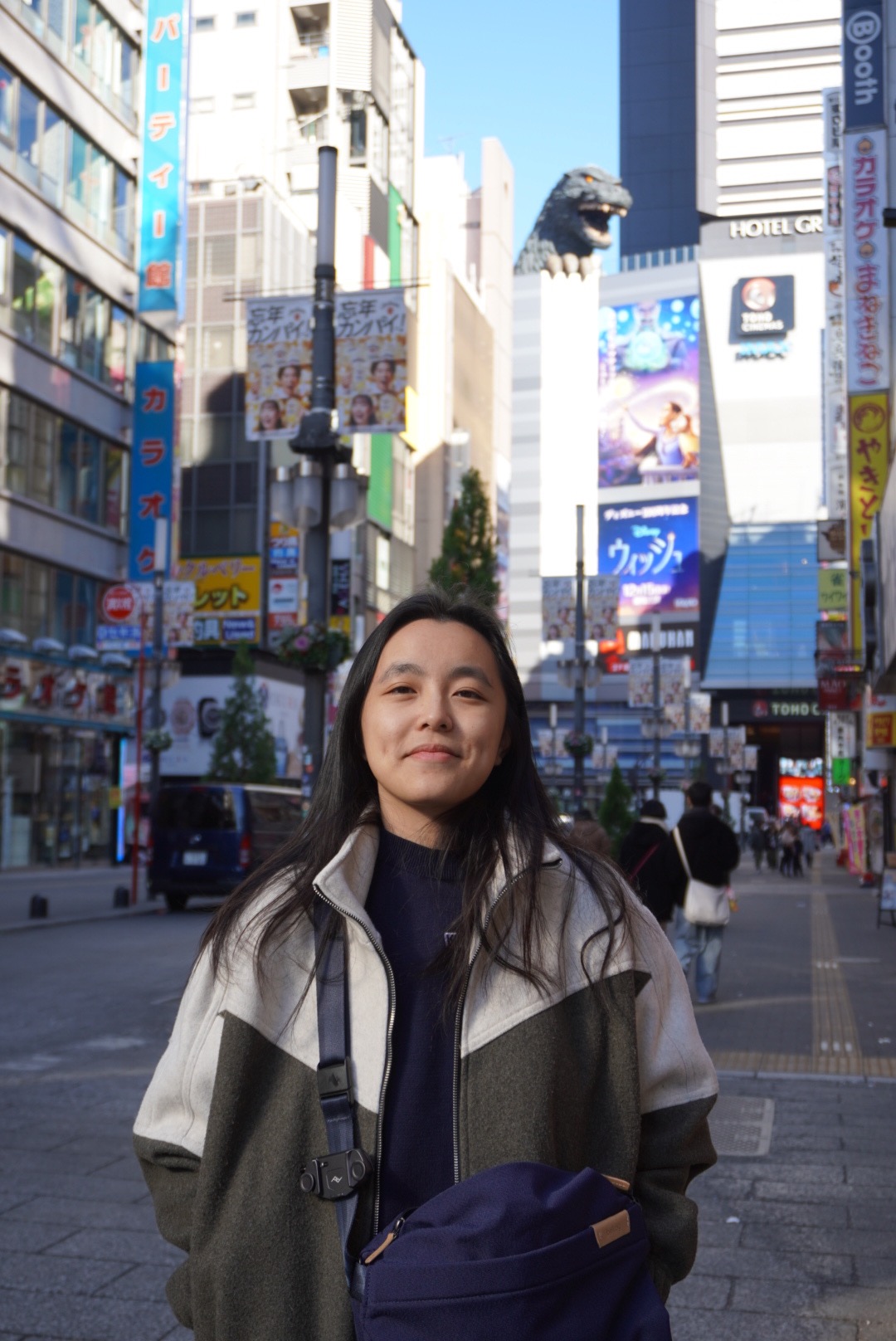 Bethany Bin standing on a city street in Tokyo